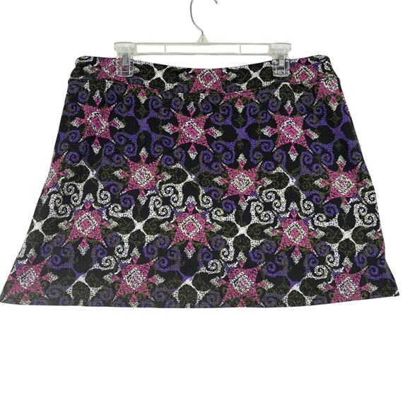 Tranquility Skort XL Black Print Pull On Shorts Lined Stretch Colorado Clothing - Picture 5 of 7